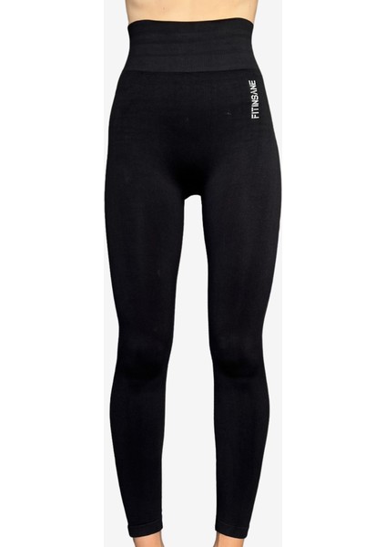 Seamless Toparlayıcı Siyah Spor Tayt