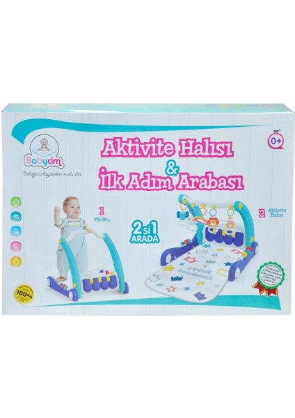 E0633 Aktivite Halısı Ilk Adım Arabası Mavi