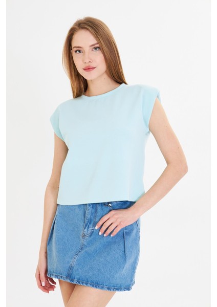 Sıfır Yaka Kolsuz Vatkalı Modal Crop