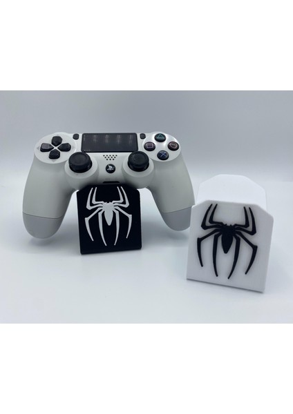 2 Adet Spiderman Oyun Kol Stand Joystick Tutucu Xbox/ps4/ps5/nintendo Uyumlu Sıyahbeyaz