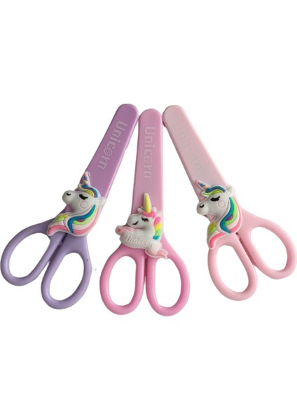 Figürlü Kağıt Makası - Çocuk Makası - 1 Adet- Unicorn Figürlü
