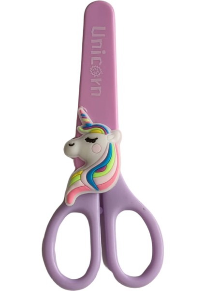Figürlü Kağıt Makası - Çocuk Makası - 1 Adet- Unicorn Figürlü