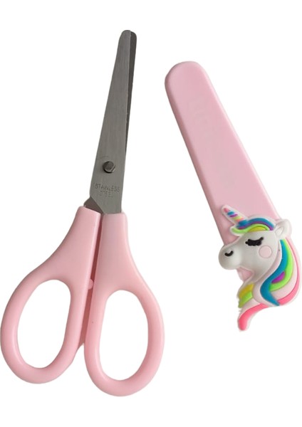 Figürlü Kağıt Makası - Çocuk Makası - 1 Adet- Unicorn Figürlü