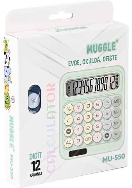 MU-550 Masaüstü 12 Haneli Pilli Hesap Makinesi Mor fiyatları