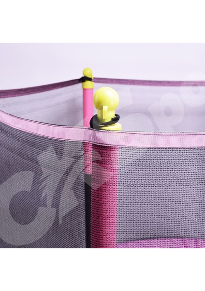 Fileli Büyük Boy Trambolin 140 cm Çap Korumalı Kolay Kurulum CKS131