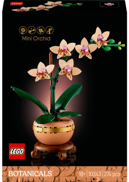 Botanicals Mini Orkide 10343 - Yetişkinler Için Dekoratif Çiçek Yapım Seti (274 Parça)