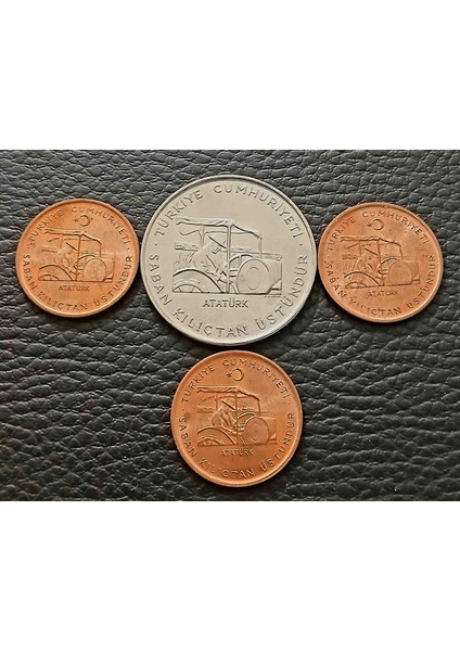 1970/1972 Yılları Fao Saban Kılıçtan Üstündür Hatıra Para 4 Adet / A-7