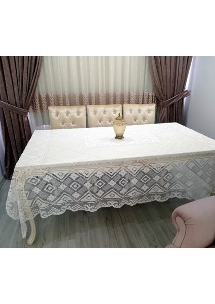 Remmy Güpürlü Masa Örtüsü-Şaheste Beyaz (160 x 230) fiyatları