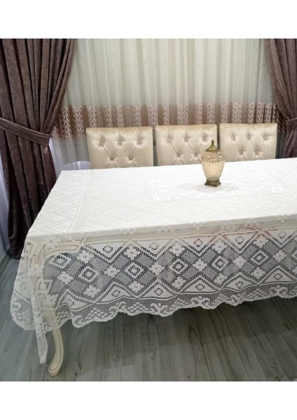 Remmy Güpürlü Masa Örtüsü-Şaheste Beyaz (160 x 230) modelleri