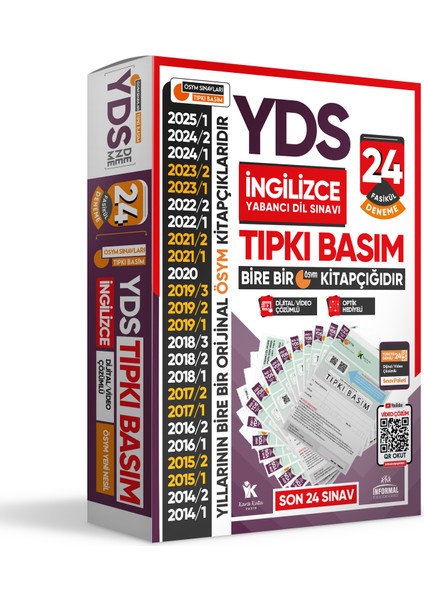 2025 YDS İngilizce ÖSYM Tıpkı Basım Çıkmış Soru Deneme 24’lü Fasikül fiyatları