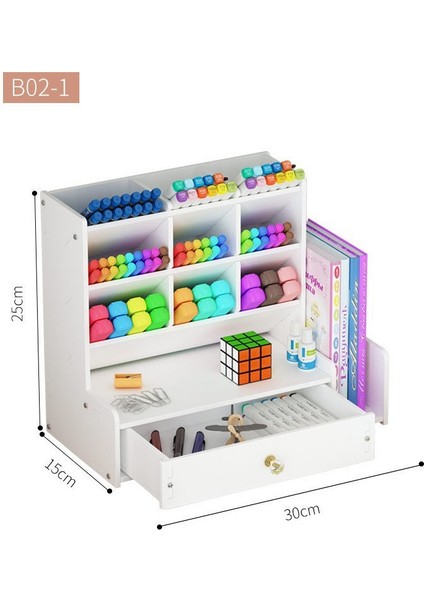 Akrilik Masaüstü Kalemlik Düzenleyici Raf (Yurt Dışından)