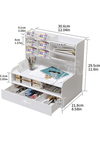 Akrilik Masaüstü Kalemlik Düzenleyici Raf (Yurt Dışından)