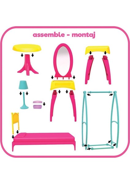 03669 Linda'nın Yatak Odası Oyun Seti -Dede modelleri