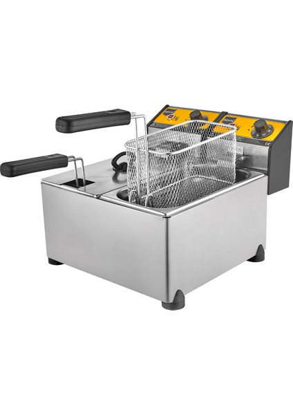 3+3 Lt Çiftli Elektrikli Fritöz - R92
