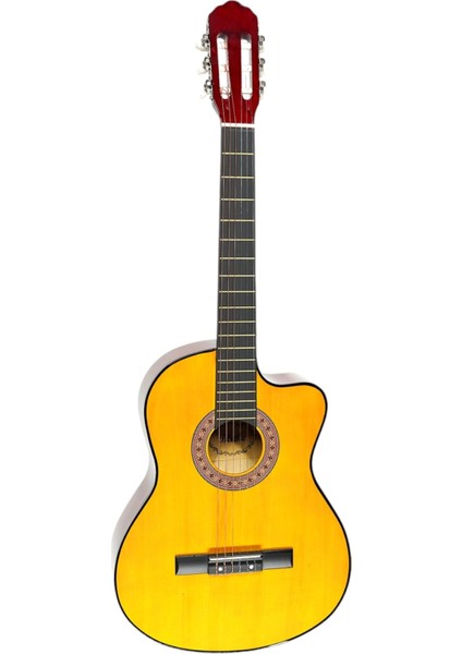 CG-3901Y Klasik Gitar 4/4 Sap Ayarlı Kesik Kasa Full Set - Sarı