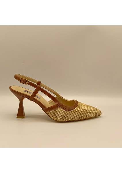 Abbey Naturel Ince Topuklu Ayakkabı