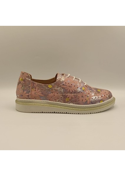 Jenny Sneaker Pudra Çicek Deri Sneaker