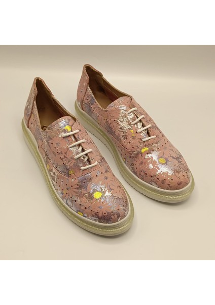 Jenny Sneaker Pudra Çicek Deri Sneaker