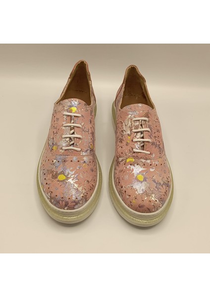 Jenny Sneaker Pudra Çicek Deri Sneaker