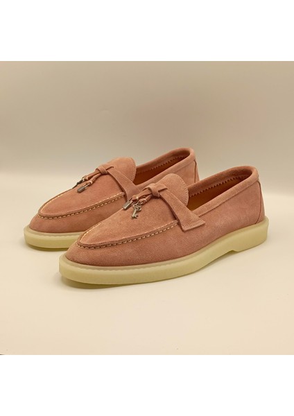 Etna Pudra Süet Kadın Loafer Ayakkabı fırsatları
