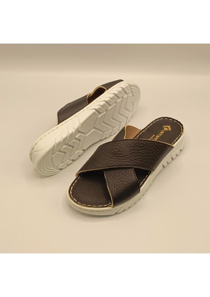 Alessia Siyah Deri Comfort Terlik indirimleri