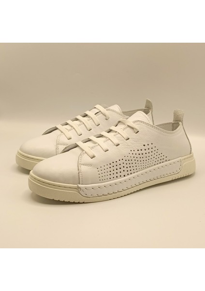 Daisy Beyaz Gerçek Deri Kadın Sneaker fırsatları