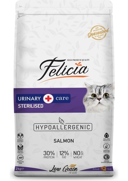 Sterilised Somonlu Az Tahıllı Hypoallergenic Kedi Maması 2 kg
