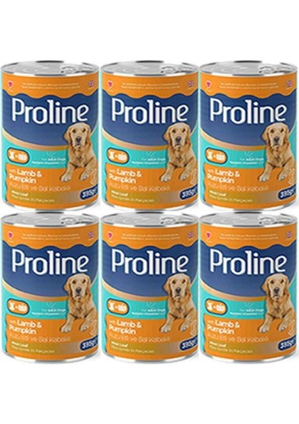 Proline Kuzu Etli ve Bal Kabaklı Yetişkin Köpek Konservesi 395 Gr*6 Adet