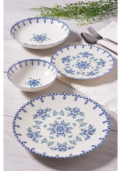 Camelıa 24 Parça 6 Kişilik Bone Yemek Takımı - 1654