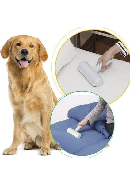 Hazneli El Gırgırı Kedi Köpek Kazak Kıyafet Elbise Halı Yatak Tüy Temizleyici Kıl Toz Toplayıcı