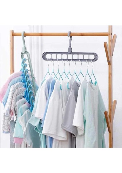 1 Adet Düzenleyici Sihirbaz Askı Dolap Içi 2 Fonksiyonlu Yatay-Dikey Kullanım 9 Bölmeli Gardrop Ask fırsatları