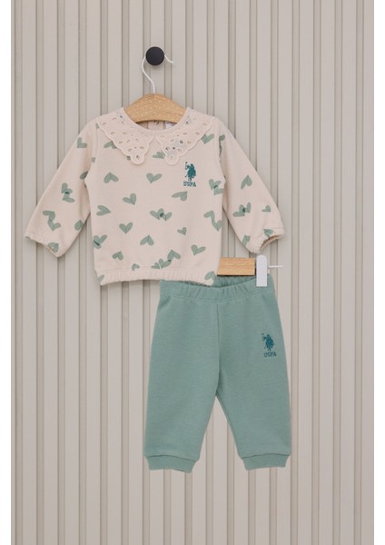 Kız Bebek Krem 2li Bebek Takım