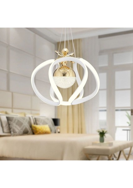 Modern Sarkıt 3 Renk Tek Toplu LED Avize Salon - Oturma Odası Ledli Avize