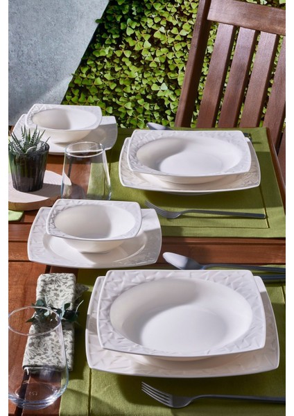 Vivente 24 Parça 6 Kişilik Bone Yemek Takımı