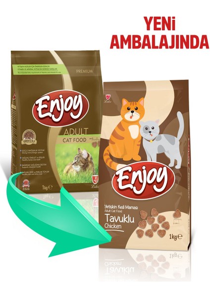 Tavuklu Yetişkin Kedi Maması 1 kg x 5 Adet