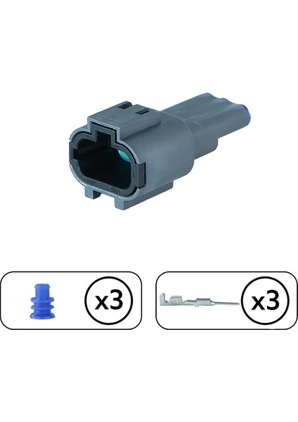 İş Makinası Dişi Soket 3 Pin Kablosuz