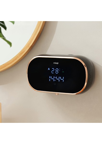 Mio SM01 Saatli 2000MAH Şarjlı Dijital Ekranlı 350ML Köpük Sabunluk Dispenser - Siyah
