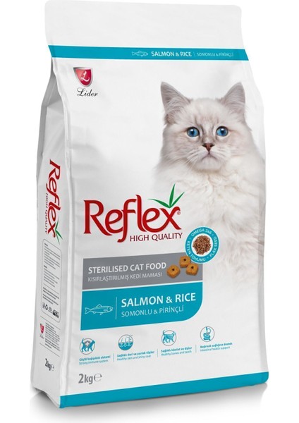 Kısırlaştırılmış Somonlu ve Pirinçli Yetişkin Kedi Maması 2 kg