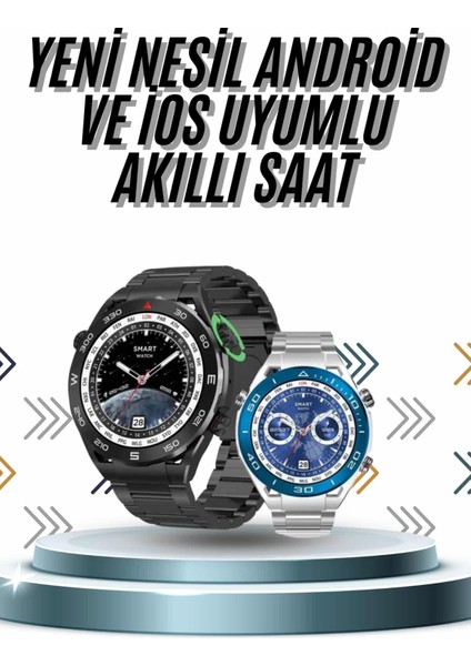 Akıllı Saat 1.62 Inç Ultimate Nabız Sensörlü Sesli Görüşme Yapabilen