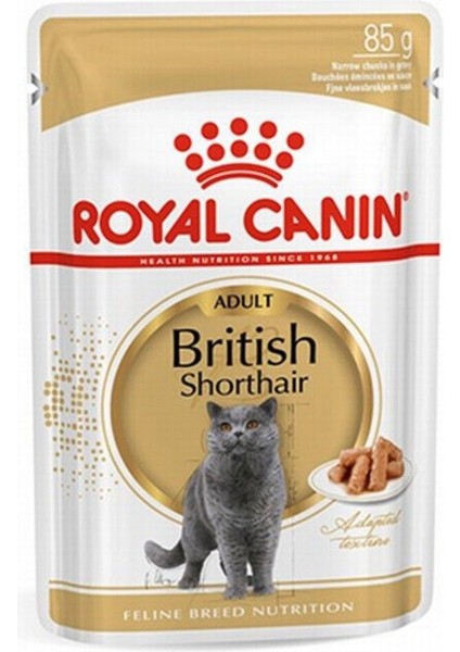 British Shorthair Adult Pouch Yetişkin Kedi Konservesi 85 gr