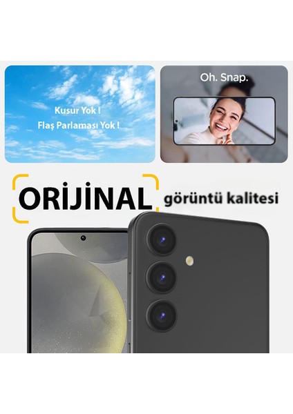 Buddıes Samsung S25 Plus Uyumlu Kamera Lens Koruyucu (SİLVER)