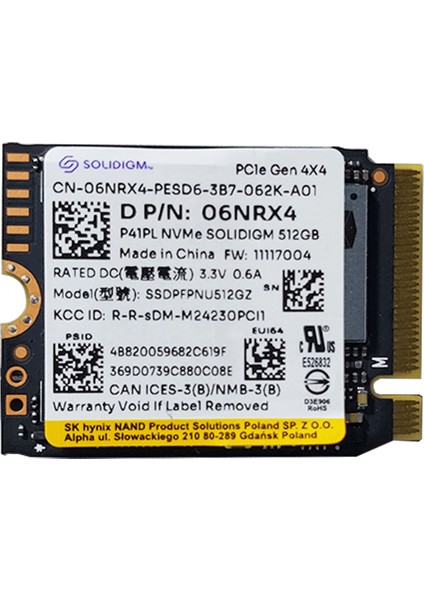 Hynıx Mini 2230 1024GB M.2 Pcıe Gen3 SSD (Kutusuz)