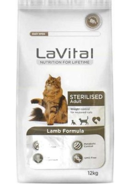 Lavital Kuzu Etli Kısırlaştırılmış Yetişkin Kedi Maması 12 kg fiyatları