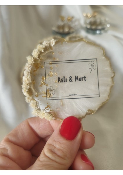 Çiçekli Epoksi Magnet/Söz, Nişan, Kına gecesi, Nikah ve Doğum hediyelikleri /15 adet
