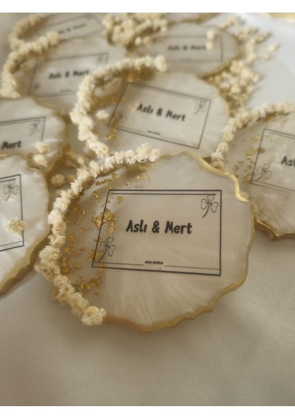 Çiçekli Epoksi Magnet/Söz, Nişan, Kına gecesi, Nikah ve Doğum hediyelikleri /15 adet