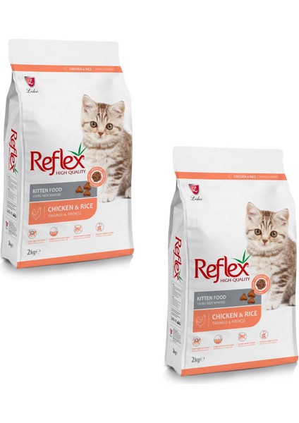 Kitten Tavuklu Pirinçli Yavru Kedi Maması 2 kg x 2 Adet