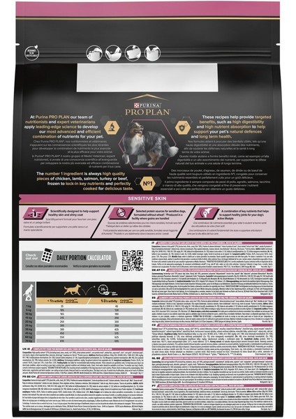 Proplan Medium Somonlu Hassas Yetişkin Köpek Maması 3 kg