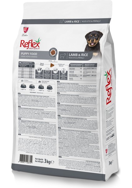 Kuzu Etli Yavru Köpek Maması - 3 kg