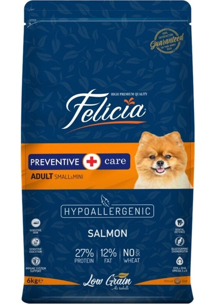 6 kg Somonlu Az Tahıllı Small Yetişkin Köpek Maması /mini Hypoallergenic Köpek Maması