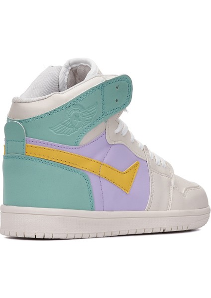 Günlük Unisex Sneaker Bağcıklı Hafif Yumuşak Kaymaz Taban Bilekli Basketbol Ayakkabı 8070 fırsatları